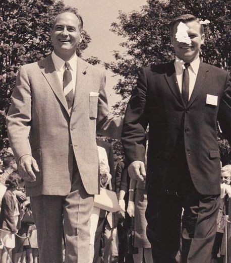Washington Governor Albert D. Rosellini joins Michigan Governor Swainson on the walk to the Plaza of the States