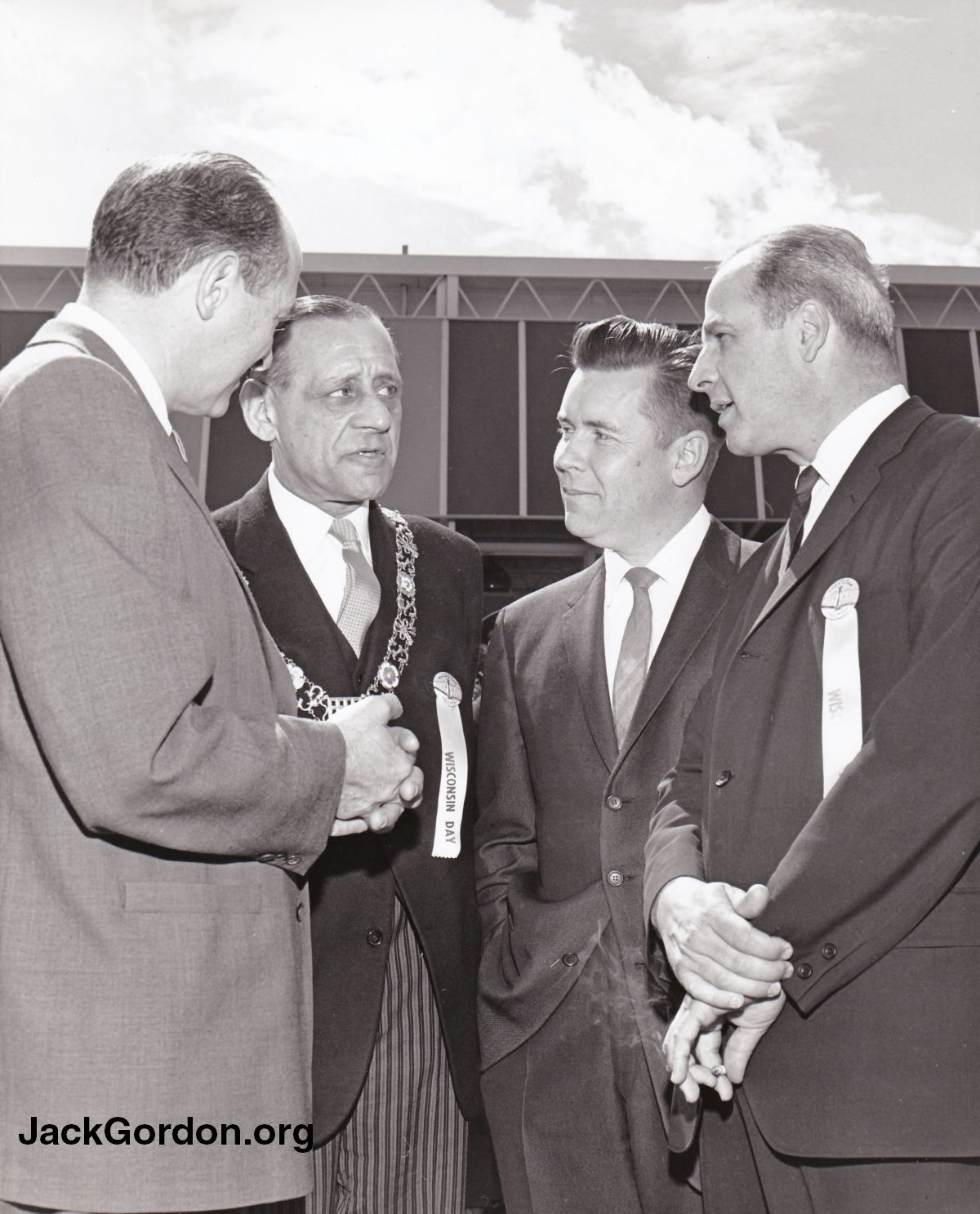Albert D. Rosellini, Lord Mayor Robert Briscoe, Seattle Mayor Gordon Clinton, and Wisconsin Governor Gaylord Nelson