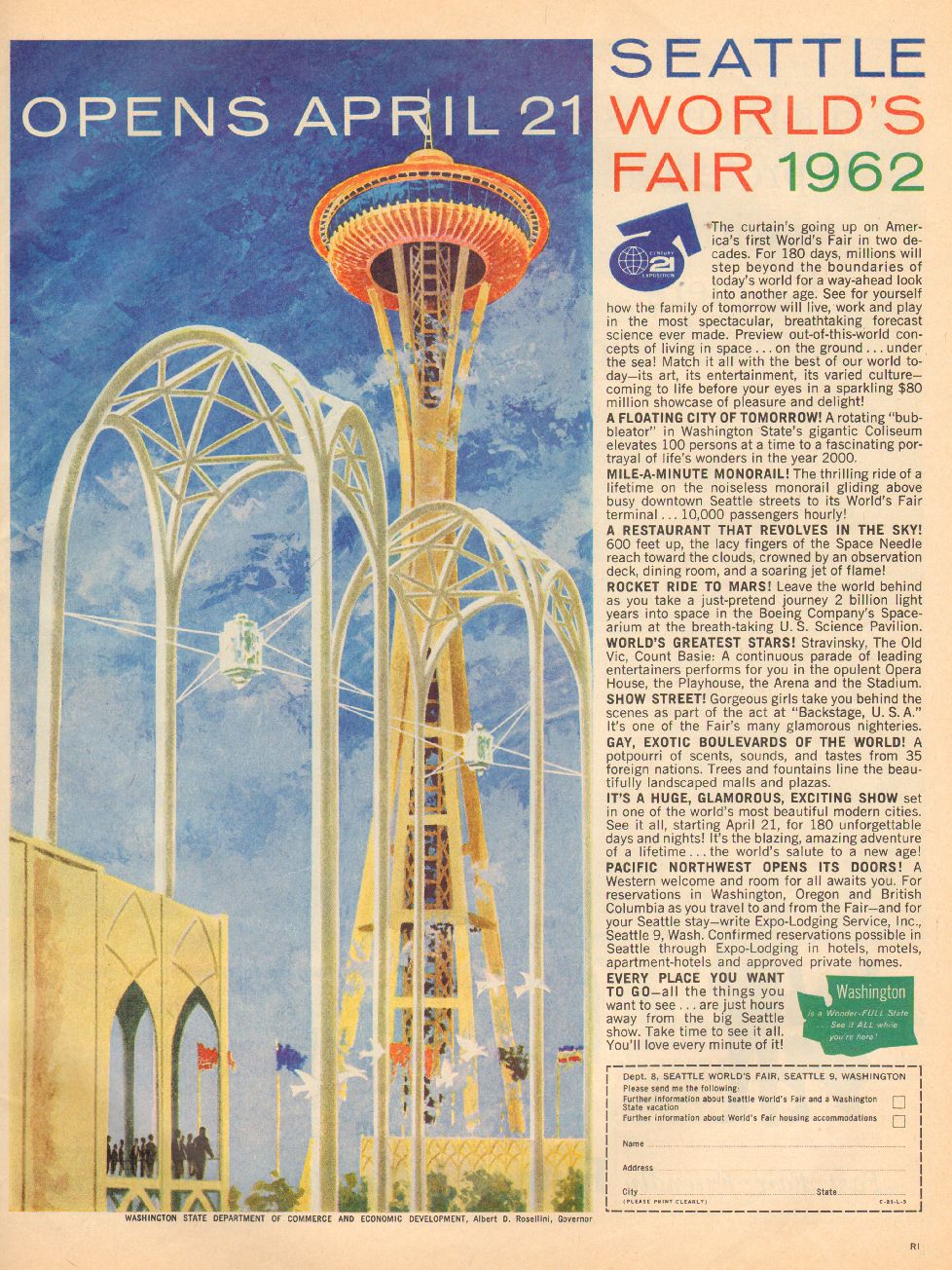 Century 21 Advertisement in April 20, 1962 issue of LIFE
