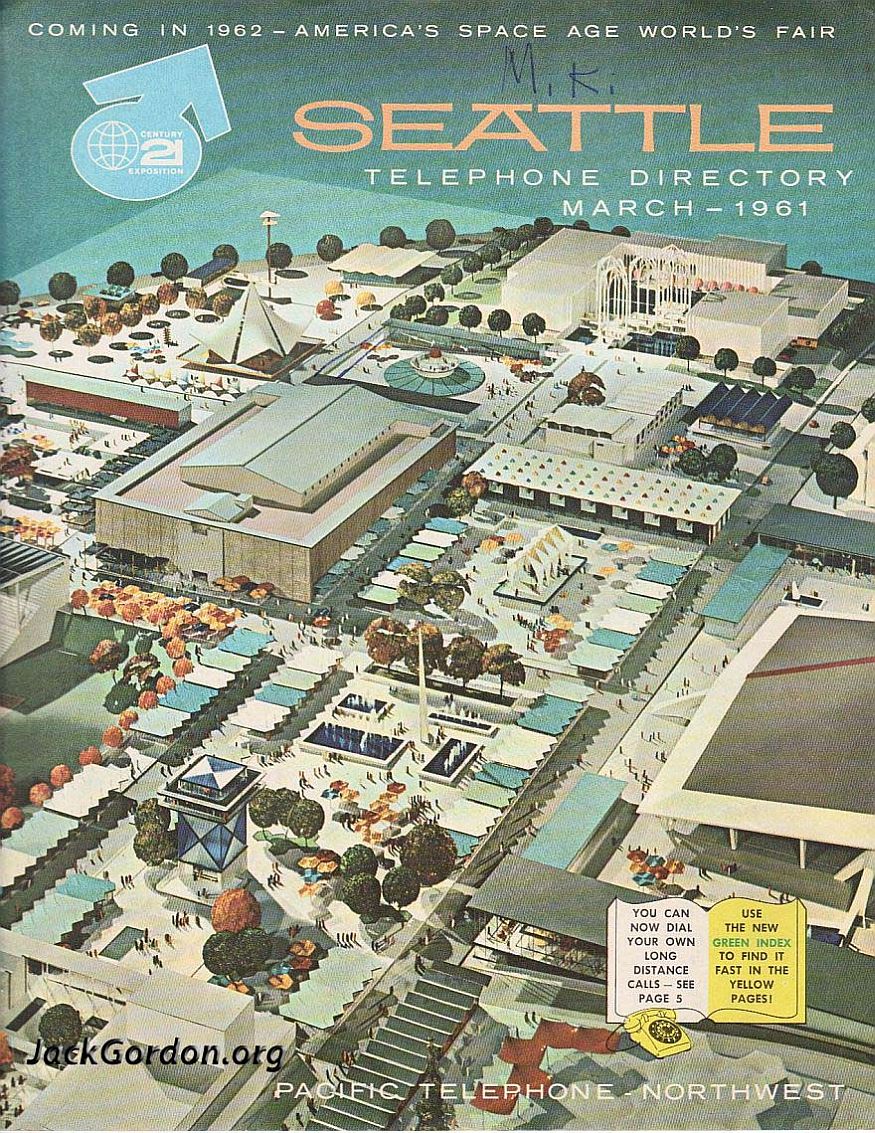 1961 Seattle Phone Book cover, courtesy of JackGordon.org