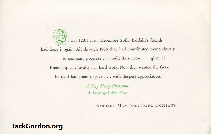 Christmas 1953 at JackGordon.org