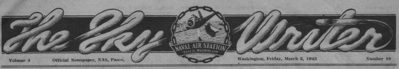 The Sky-Writer, Pasco NAS newspaper logotype