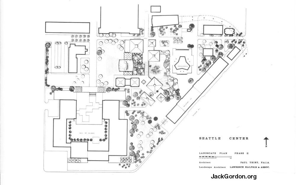 Seattle Center amusement area landscaping plans