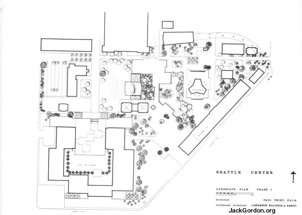 Seattle Center amusement area landscaping plans