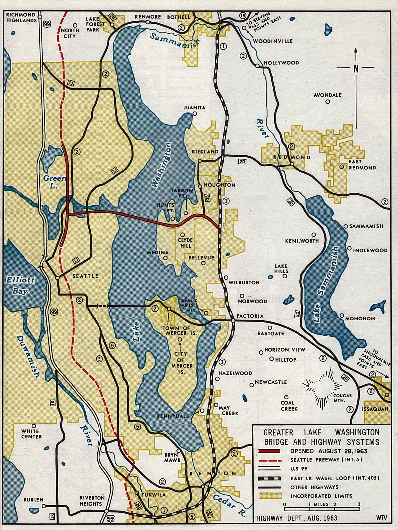 Map of Seattle Main Roads, Dedication Program