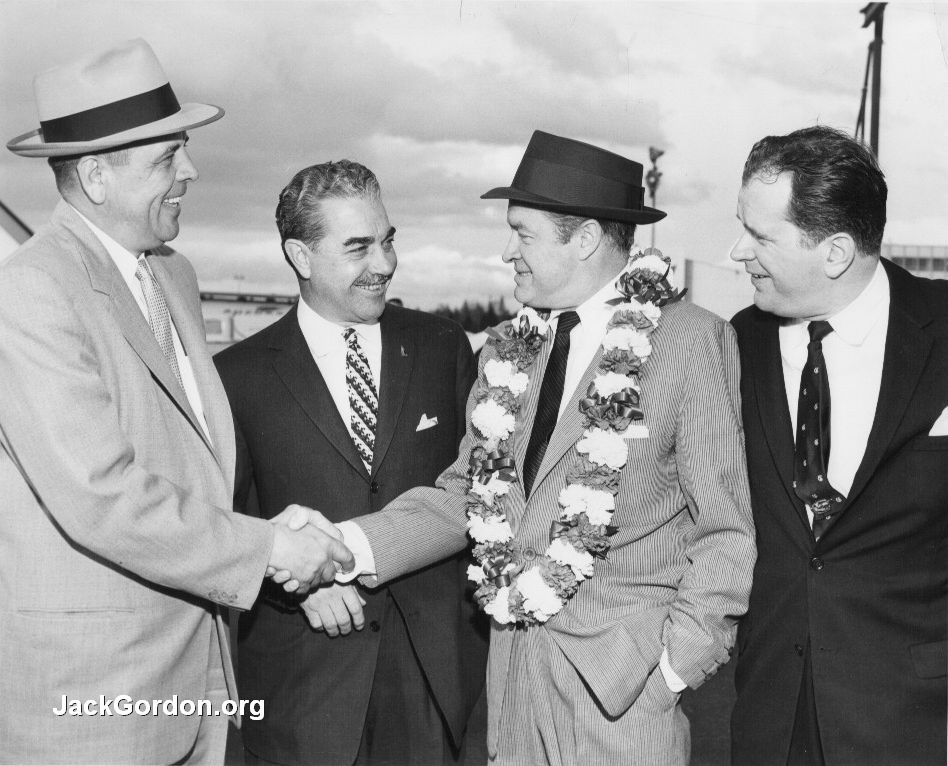 Welcoming Bob Hope to Seattle