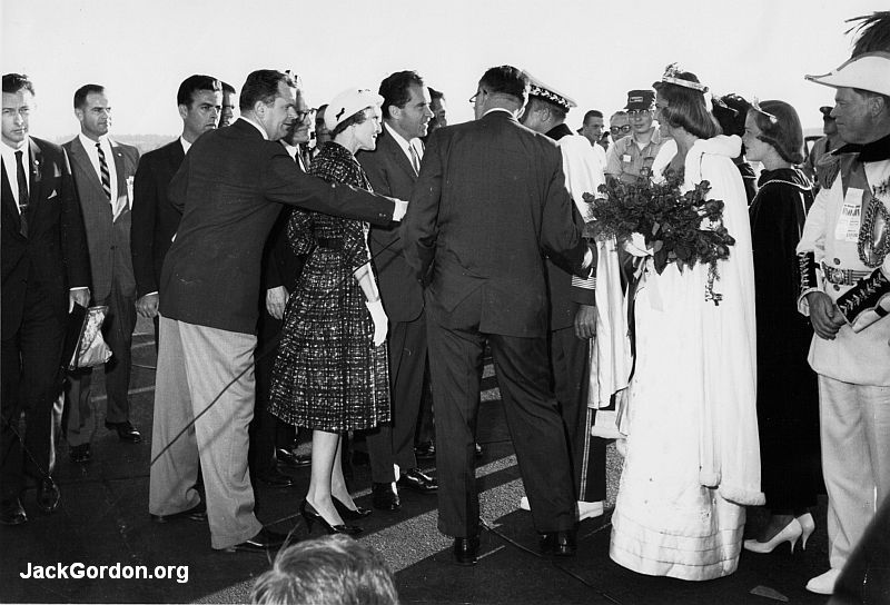 Nixon and Seattle People at Seattle Tacoma Airport, 1960 Photo from JackGordon.org