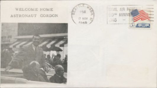 Welcome Home Richard Gordon cacheted event cover from 1966