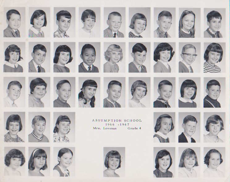 Assumption School, Seattle, 4th Grade Class, 1966-67