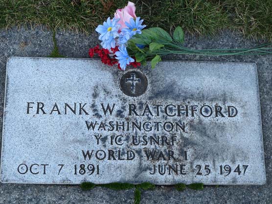Frank Ratchford's tombstone, Calvary Cemetery, Seattle