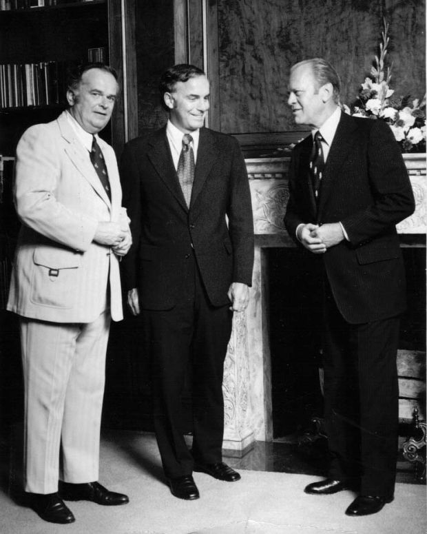 John F "Jack" Gordon, Gov. Daniel Evans, Pres. Gerald Ford, Seattle WA