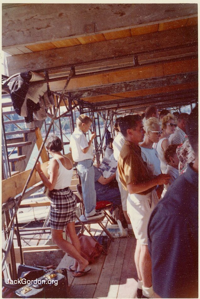 On the barge at The 1959 Seattle APBA Gold Cup Race